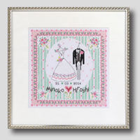 クロスステッチ刺繍額装-80