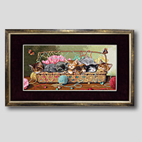 クロスステッチ刺繍額装-131