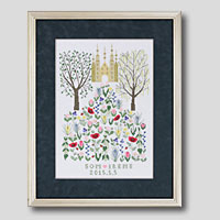 クロスステッチ刺繍額装-172