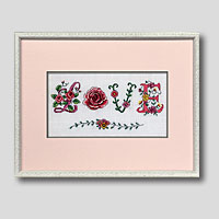 クロスステッチ刺繍額装-201