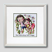 クロスステッチ刺繍額装-254