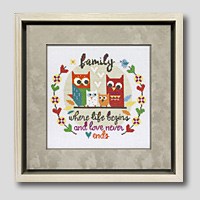 クロスステッチ刺繍額装-255