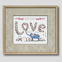 クロスステッチ刺繍額装-274