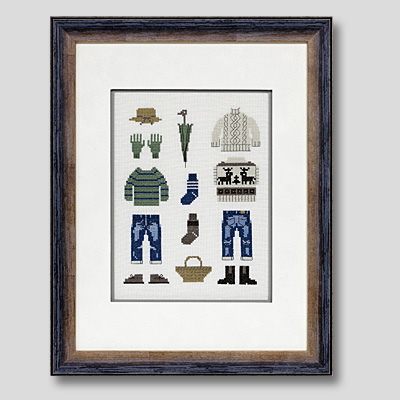 クロスステッチ刺繍額装-300