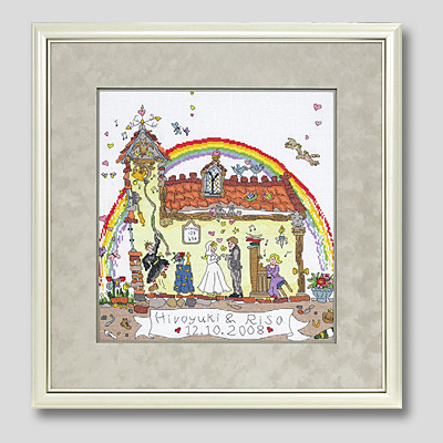 クロスステッチ刺繍額装-303