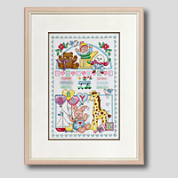 クロスステッチ刺繍額装-348