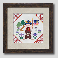 クロスステッチ刺繍額装-369