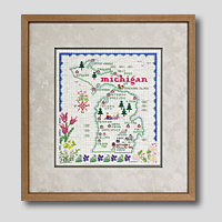 クロスステッチ刺繍額装-373