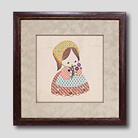 クロスステッチ刺繍額装-396