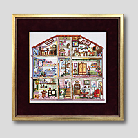 クロスステッチ刺繍額装-398