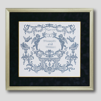 クロスステッチ刺繍額装-409