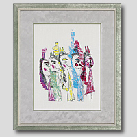 クロスステッチ刺繍額装-417