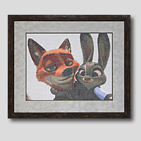 クロスステッチ刺繍額装-456