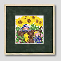 クロスステッチ刺繍額装-458