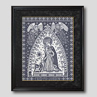 クロスステッチ刺繍額装-495