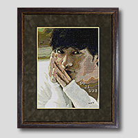 クロスステッチ刺繍額装-560