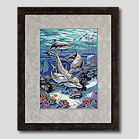 クロスステッチ刺繍額装-582