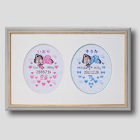 クロスステッチ刺繍額装-1