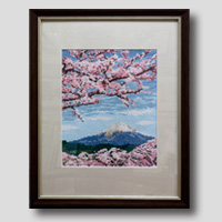 クロスステッチ刺繍額装-14