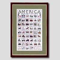 クロスステッチ刺繍額装-31