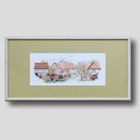 クロスステッチ刺繍額装-16