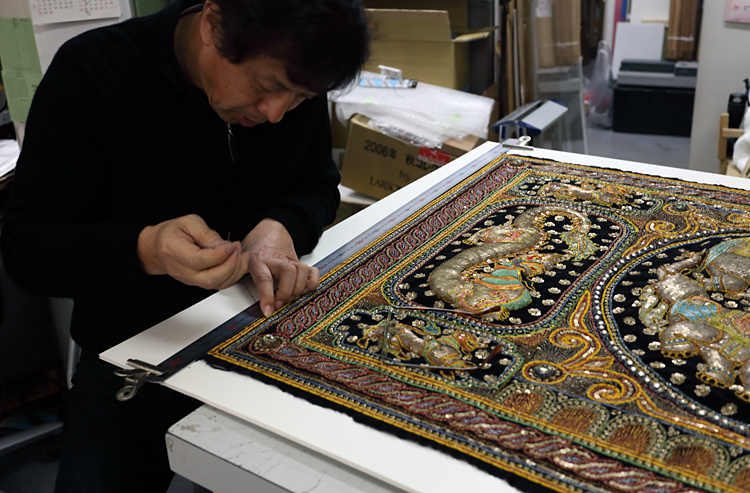 タイの少数民族の刺繍