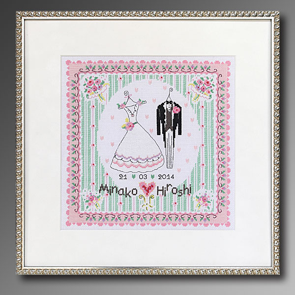 刺繍額縁 刺繍額装